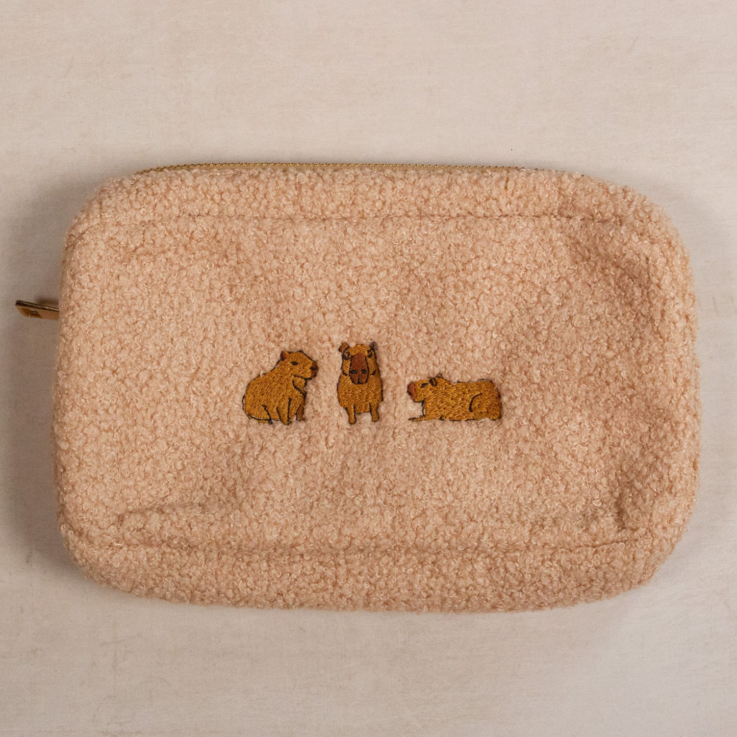 Capybara Embroidered Make-Up Cosmetics Bag