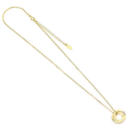 Sterling Silver Personalised Ring Necklace - MYLEE London - 2 Ring Gold