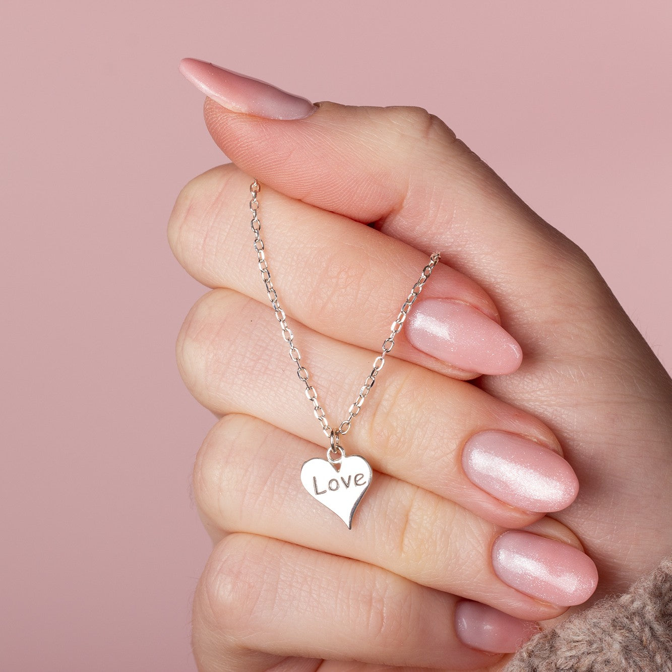Love Heart Necklace - Sterling Silver