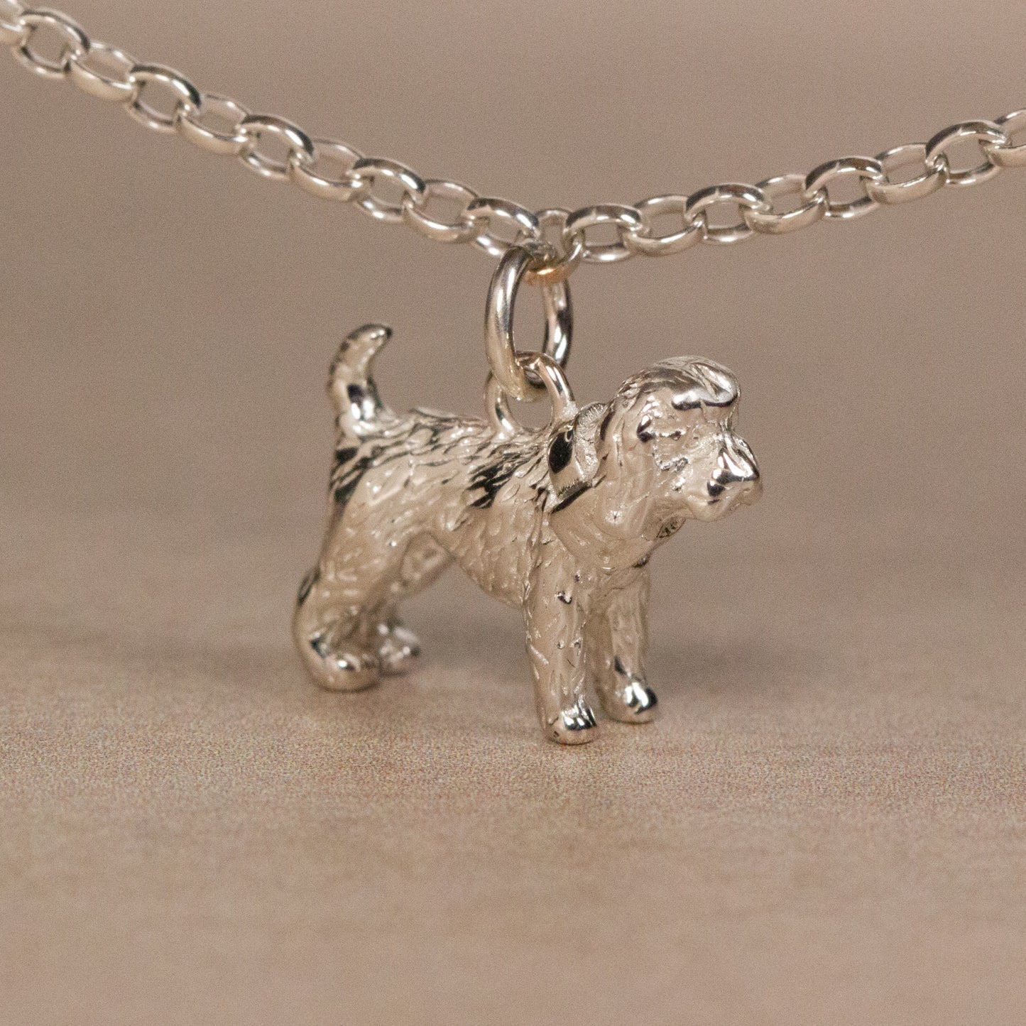 Cockapoo Chain Bracelet - Personalised - Sterling Silver