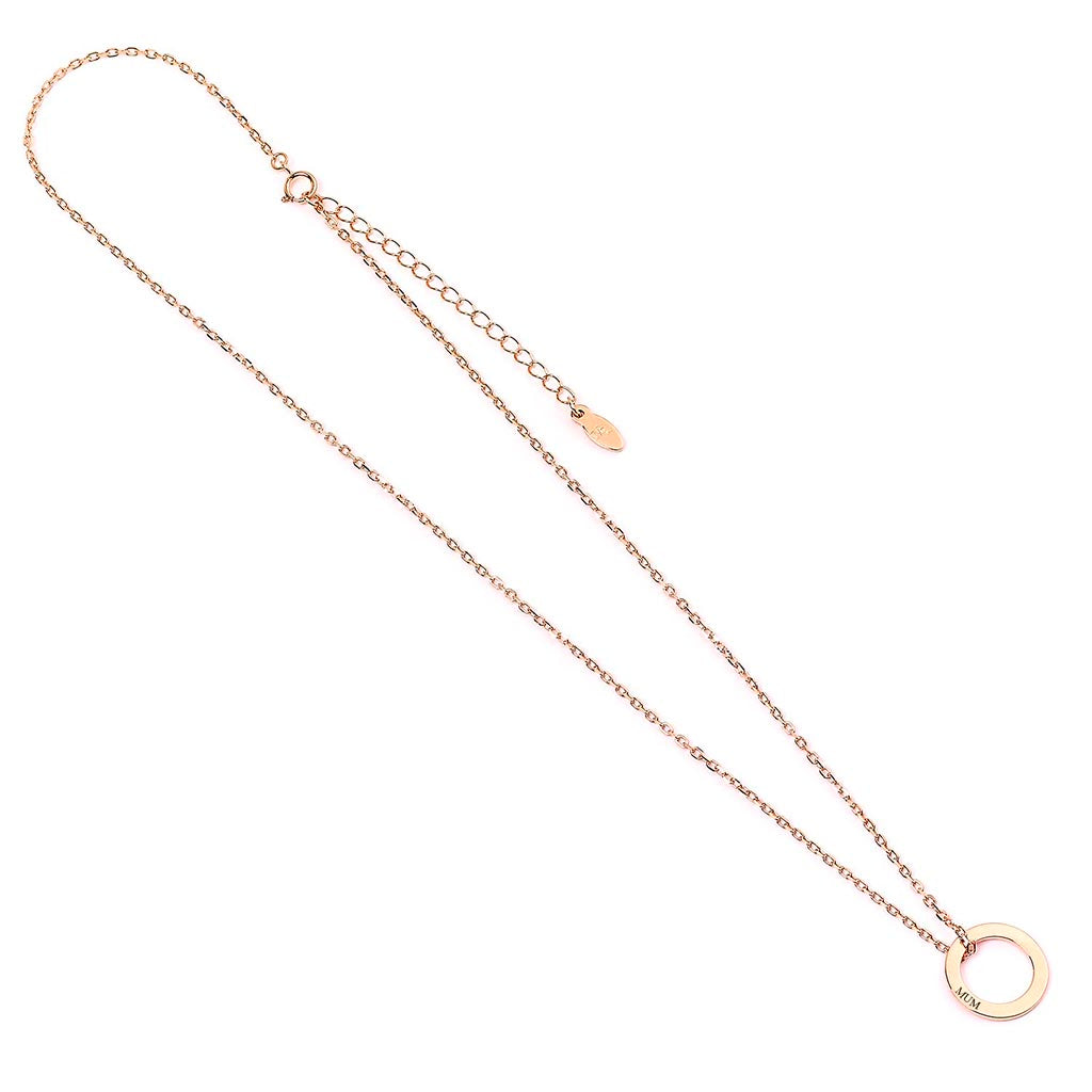 Sterling Silver Personalised Ring Necklace - MYLEE London - 1 Ring Rose Gold