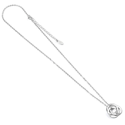 Sterling Silver Personalised Ring Necklace - MYLEE London - 3 Ring Silver