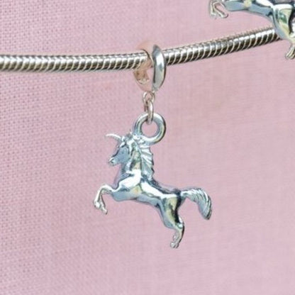 Unicorn Pendant Charm - Sterling Silver