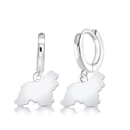 American Cocker Spaniel Silhouette Silver Earrings - MYLEE London