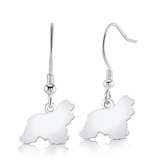American Cocker Spaniel Silhouette Silver Earrings - MYLEE London