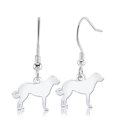Anatolian Shepherd Dog Silhouette Silver Earrings - MYLEE London