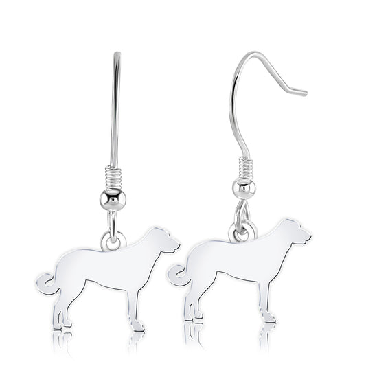 Anatolian Shepherd Dog Silhouette Silver Earrings - MYLEE London