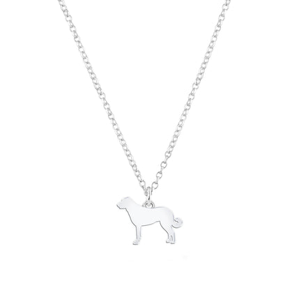 Anatolian Shepherd Dog Silhouette Silver Necklace - Personalised - MYLEE London