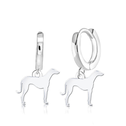 Azawakh Silhouette Silver Earrings - MYLEE London