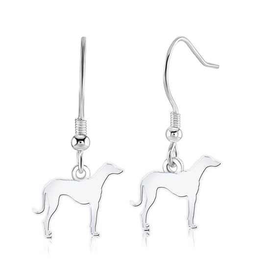 Azawakh Silhouette Silver Earrings - MYLEE London