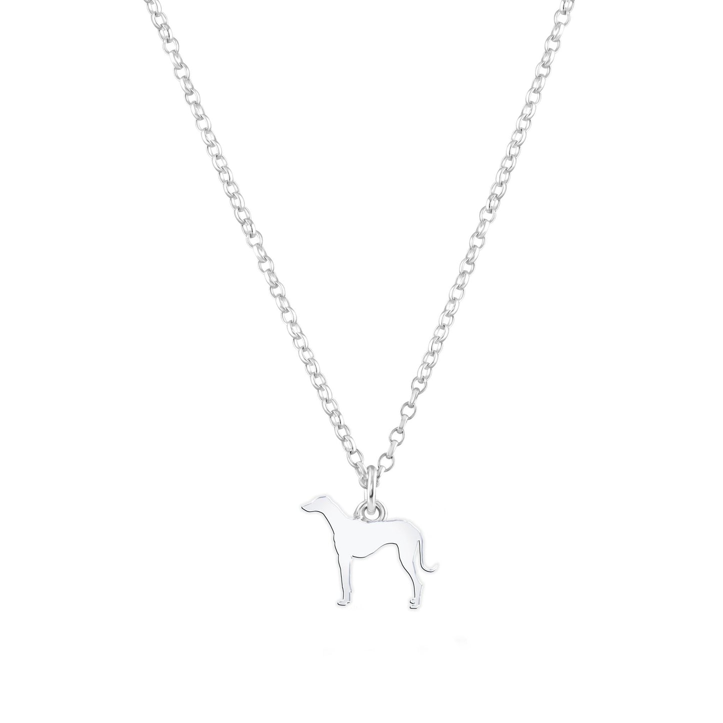 Azawakh Silhouette Silver Necklace - Personalised - MYLEE London