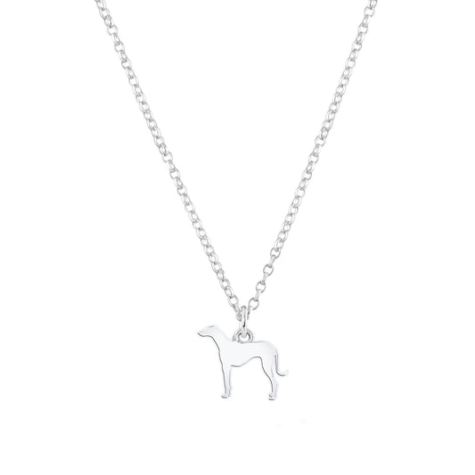 Azawakh Silhouette Silver Necklace - Personalised - MYLEE London