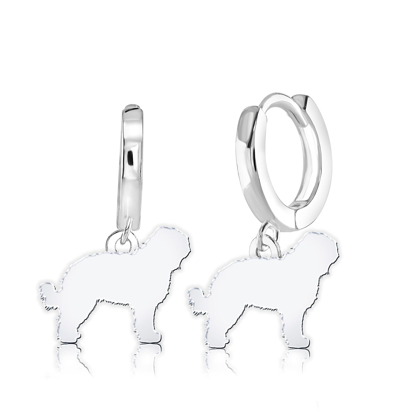 Barbet Silhouette Silver Earrings - MYLEE London