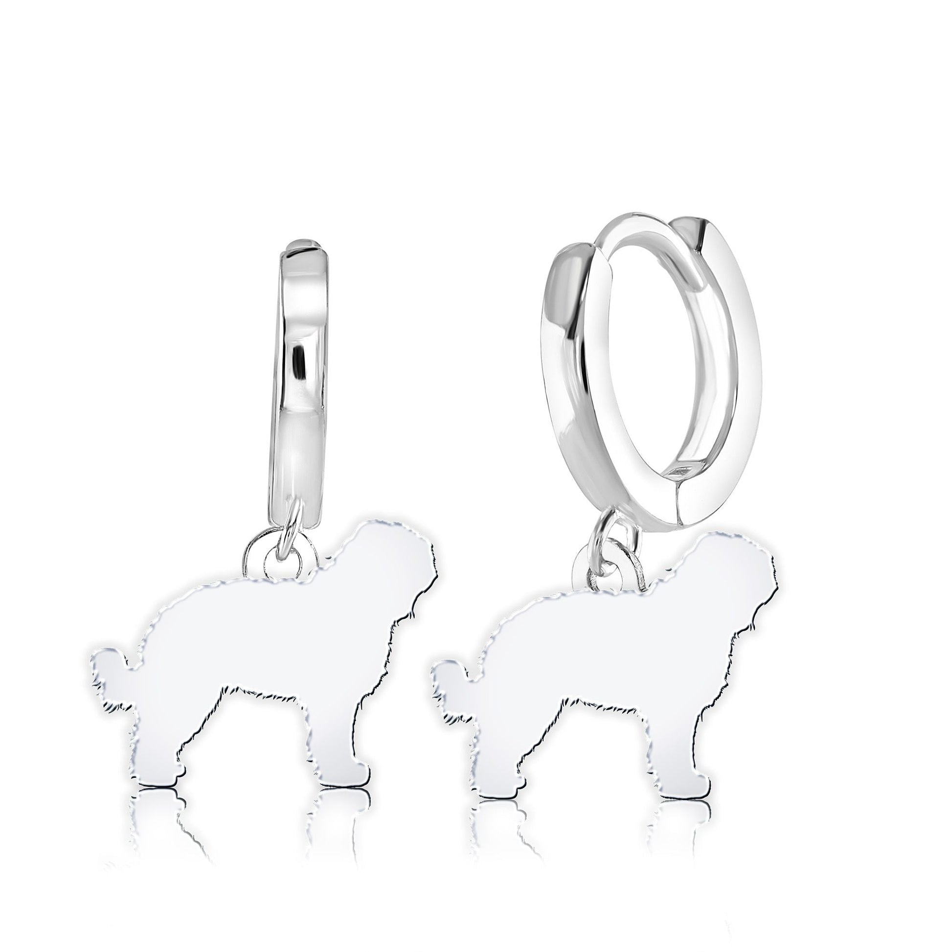 Barbet Silhouette Silver Earrings - MYLEE London