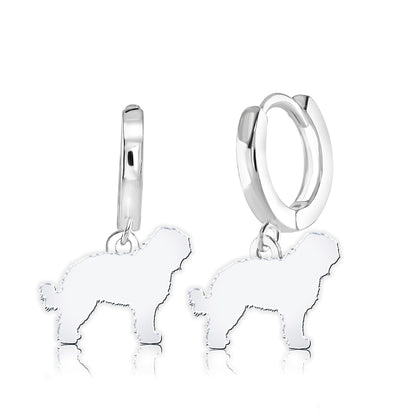 Barbet Silhouette Silver Earrings - MYLEE London