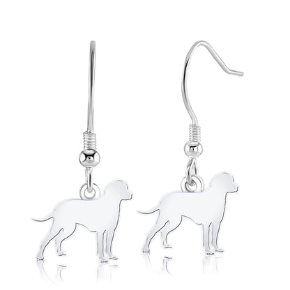 Bavarian Mountain Hound Silhouette Silver Earrings - MYLEE London