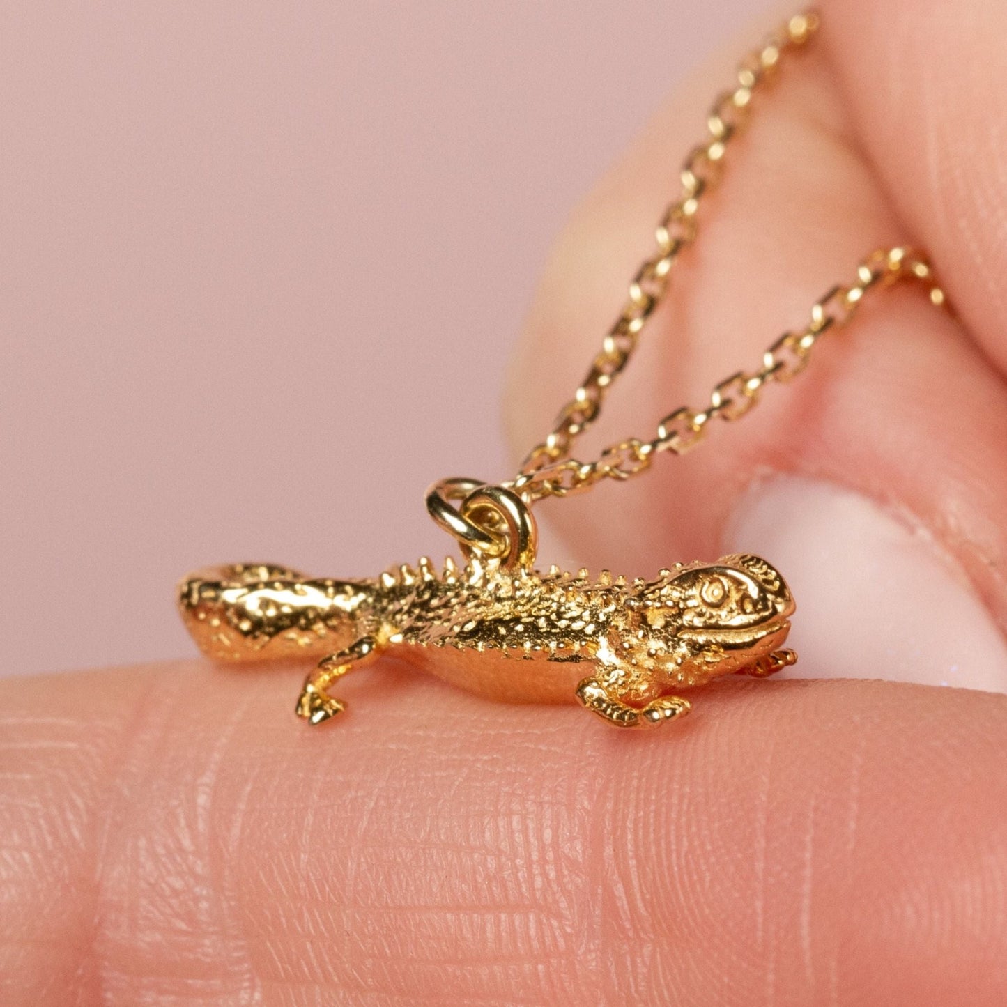 Bearded Dragon Gold Necklace - Personalised - MYLEE London