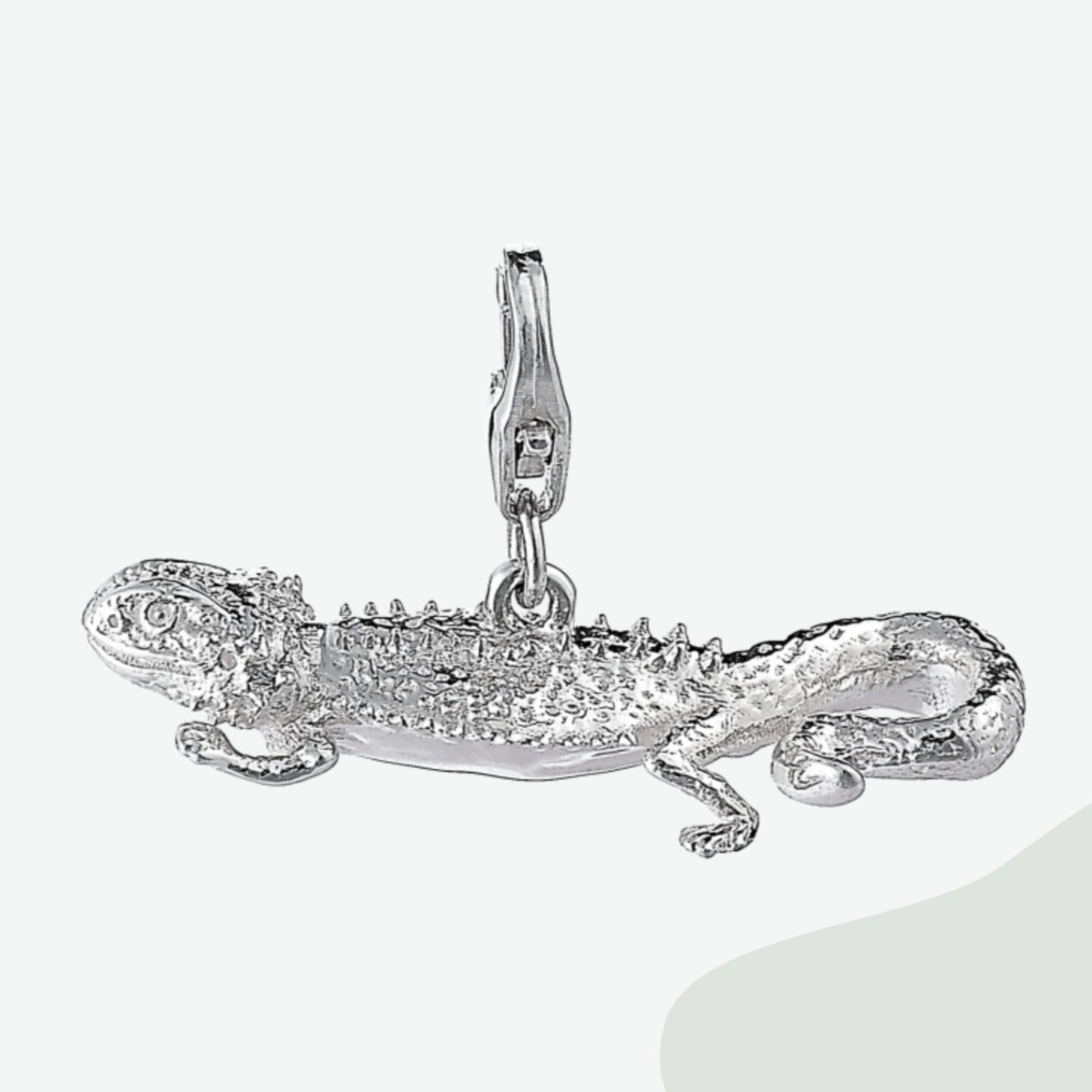 Bearded Dragon Silver Charm - MYLEE London