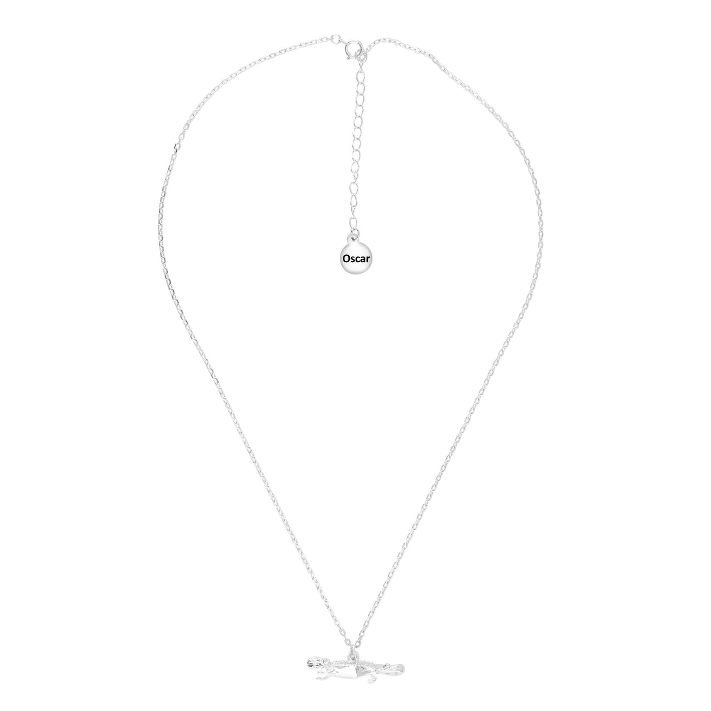 Bearded Dragon Silver Necklace - Personalised - MYLEE London