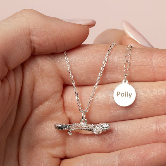 Bearded Dragon Silver Necklace - Personalised - MYLEE London