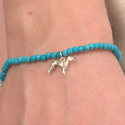 Bedlington Terrier Crystal Bracelet - Personalised - MYLEE London