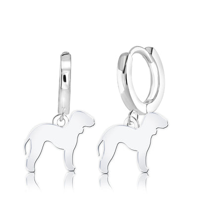 Bedlington Terrier Silhouette Silver Earrings - MYLEE London