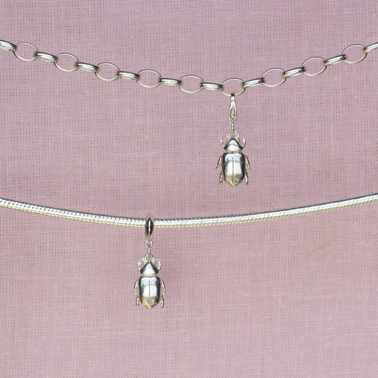 Beetle Silver Charm - MYLEE London