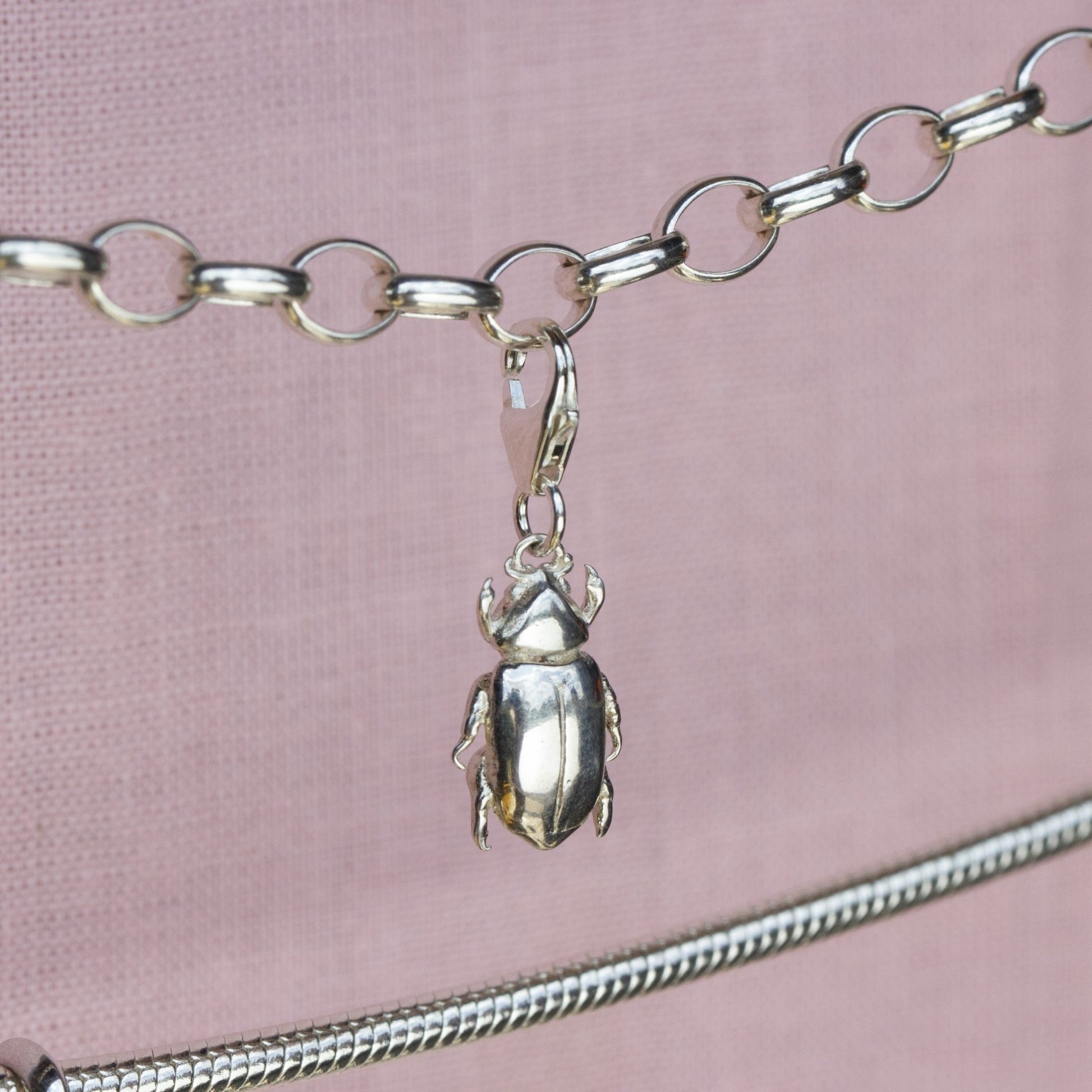 Beetle Silver Charm - MYLEE London