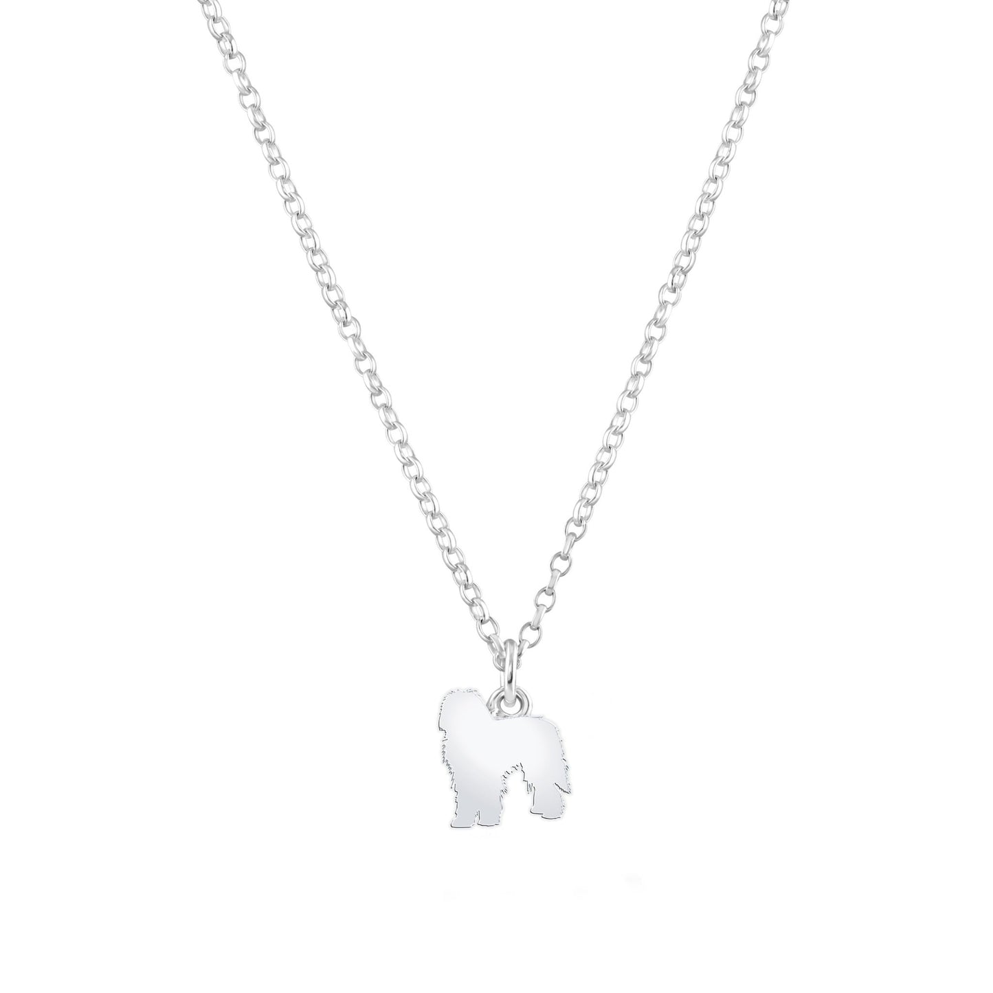 Bergamasco Silhouette Silver Necklace - Personalised - MYLEE London