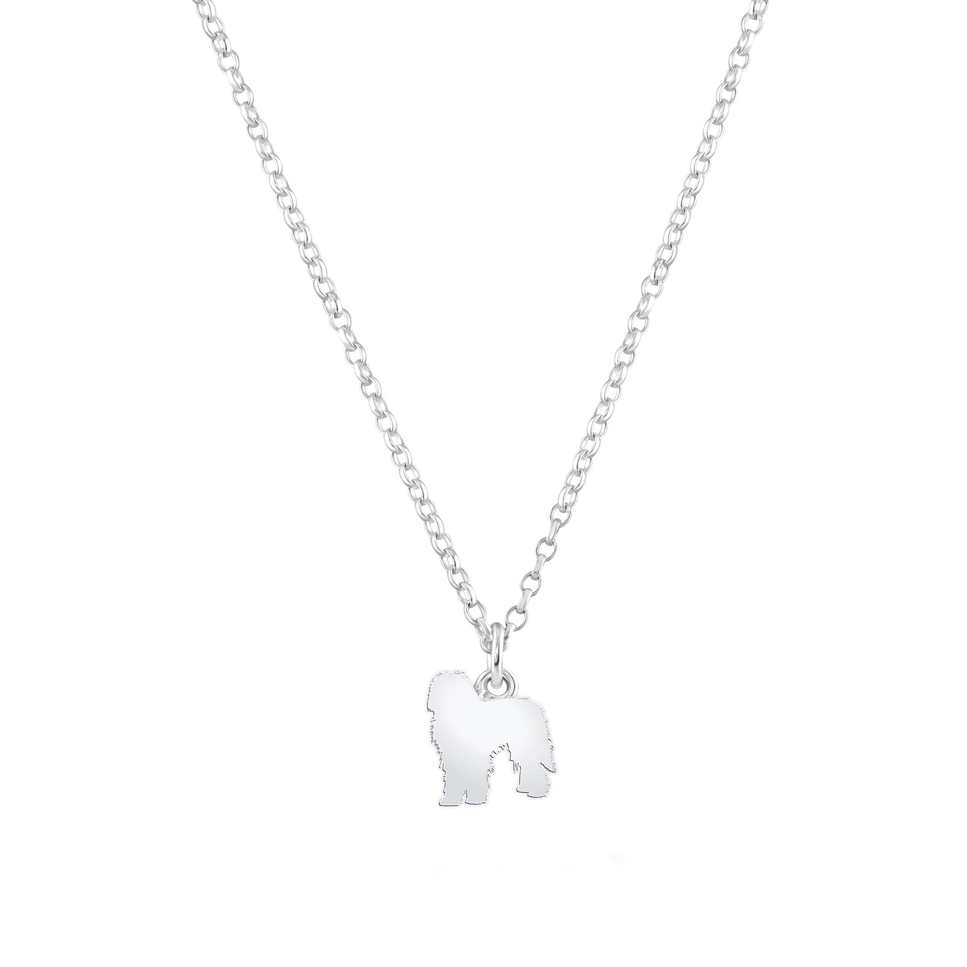 Bergamasco Silhouette Silver Necklace - Personalised - MYLEE London