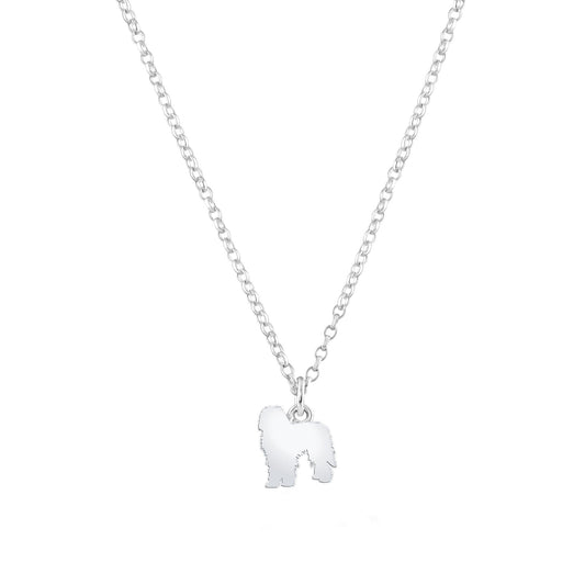 Bergamasco Silhouette Silver Necklace - Personalised - MYLEE London