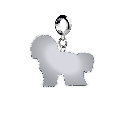 Bichon Frise Silhouette Silver Charm - MYLEE London
