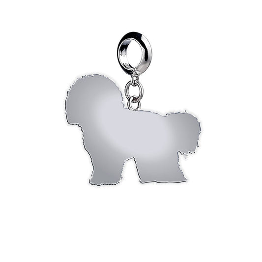 Bichon Frise Silhouette Silver Charm - MYLEE London