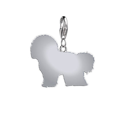 Bichon Frise Silhouette Silver Charm - MYLEE London