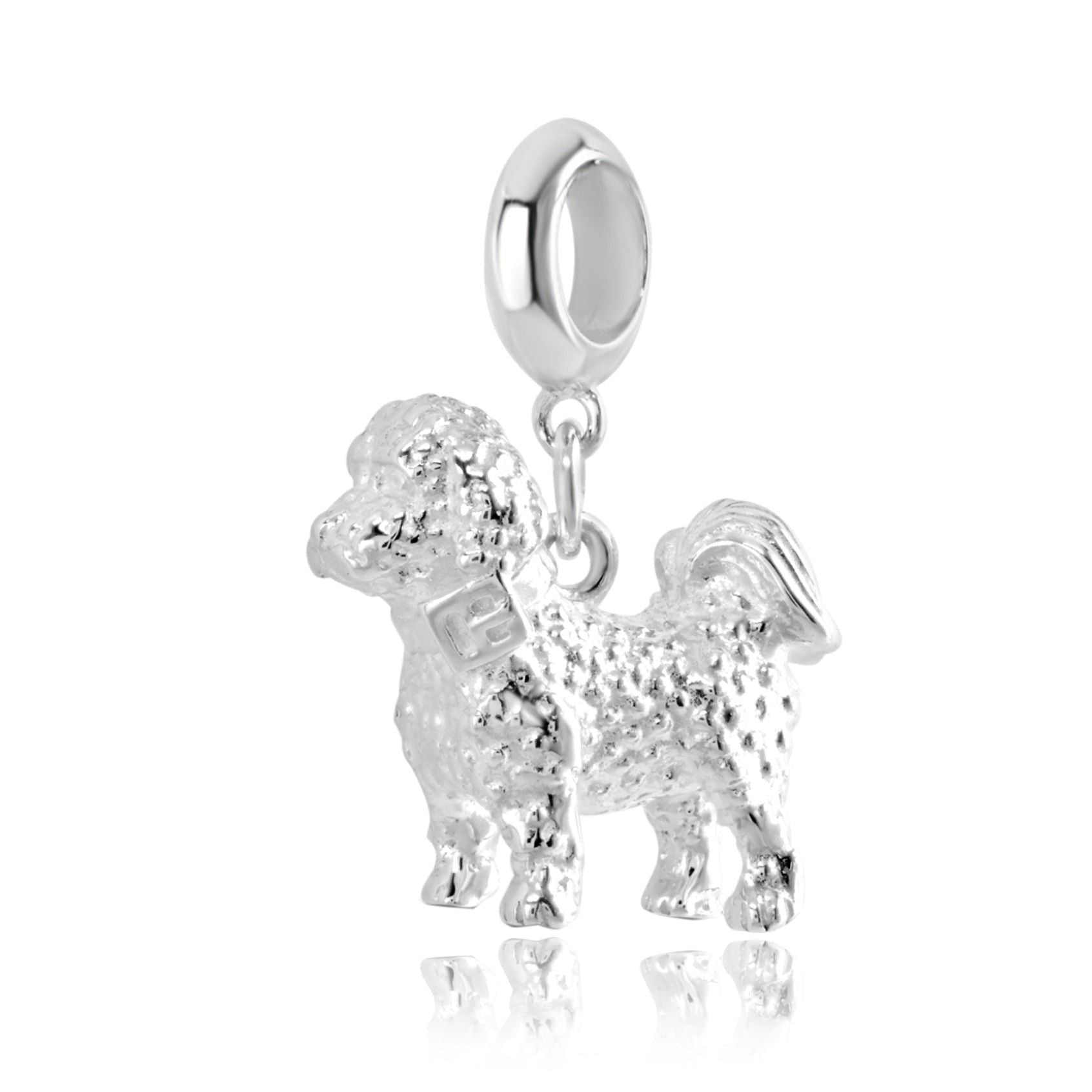 Bichon Frise Silver Charm - MYLEE London