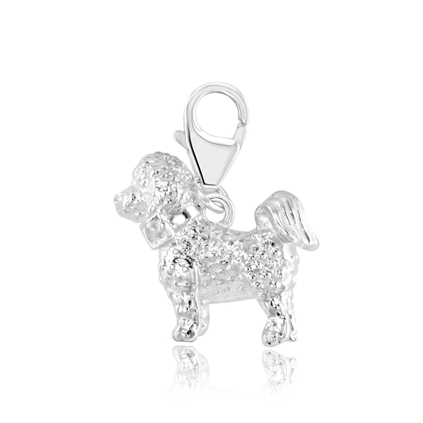 Bichon Frise Silver Charm - MYLEE London