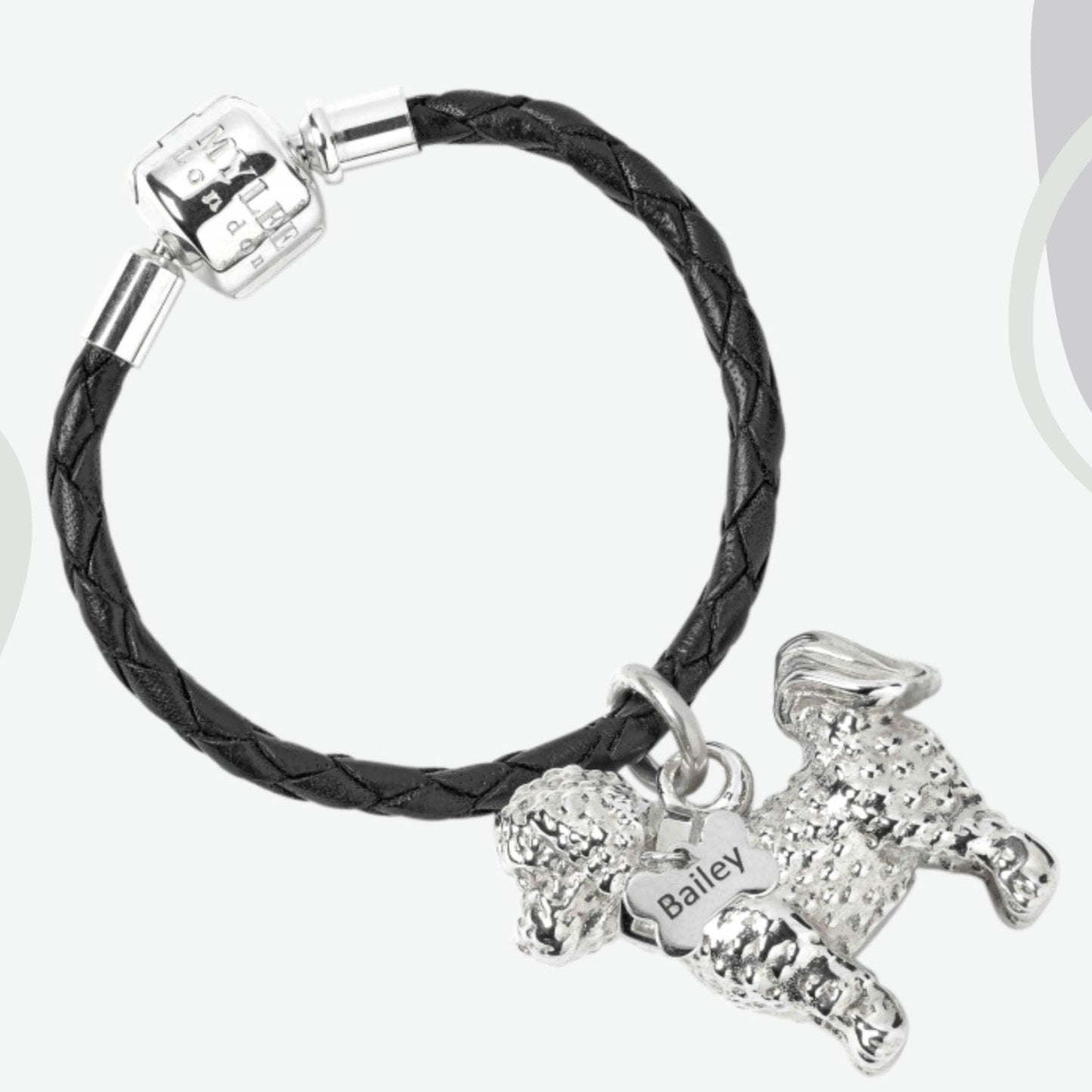 Bichon Frise Silver Keyring - Personalised - MYLEE London