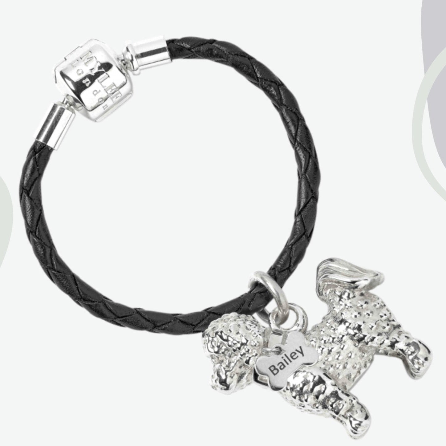 Bichon Frise Silver Keyring - Personalised - MYLEE London