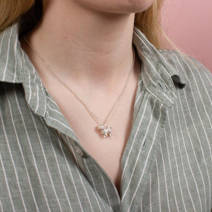 Bichon Frise Silver Necklace - Personalised - MYLEE London