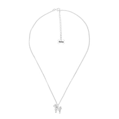 Bichon Frise Silver Necklace - Personalised - MYLEE London