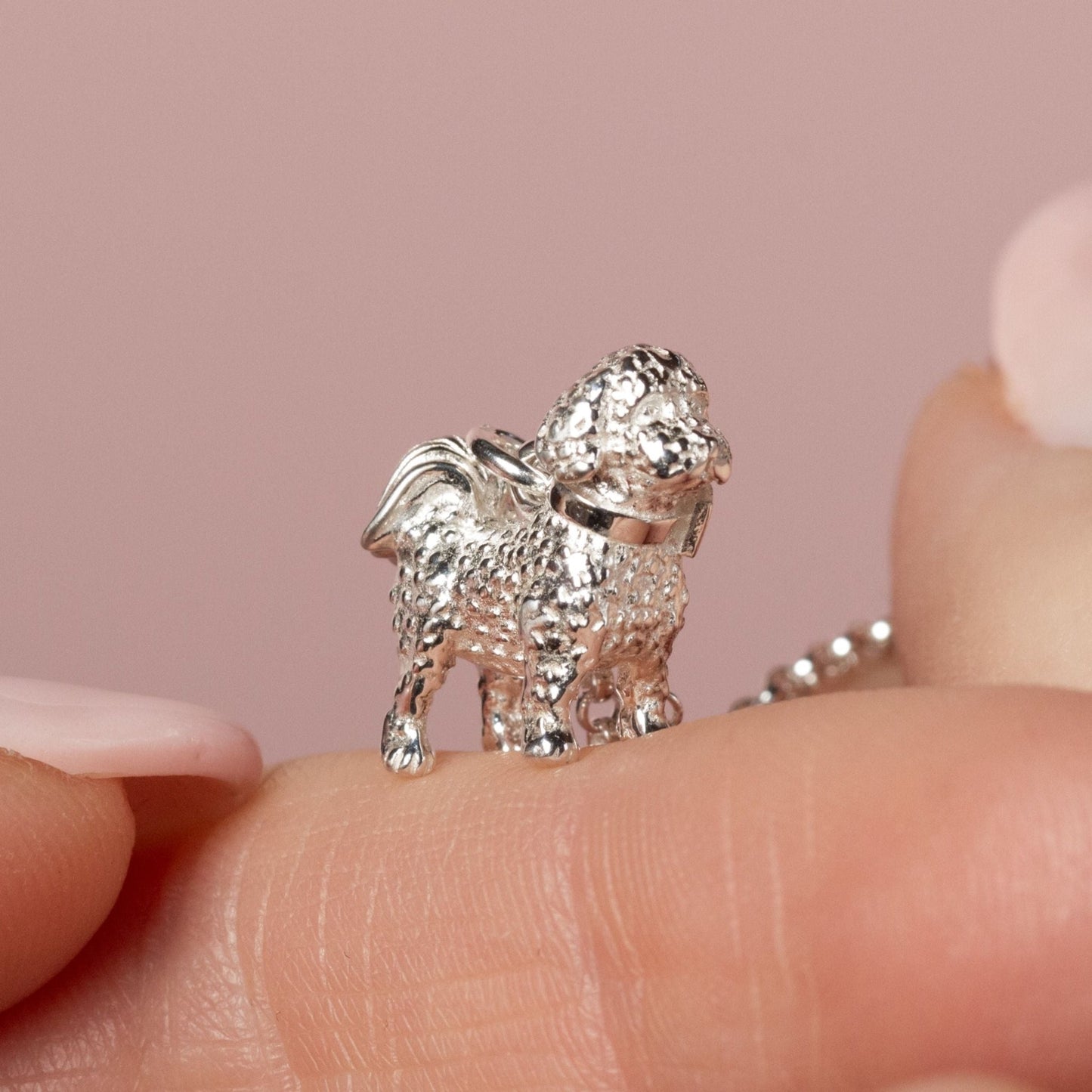 Bichon Frise Silver Necklace - Personalised - MYLEE London