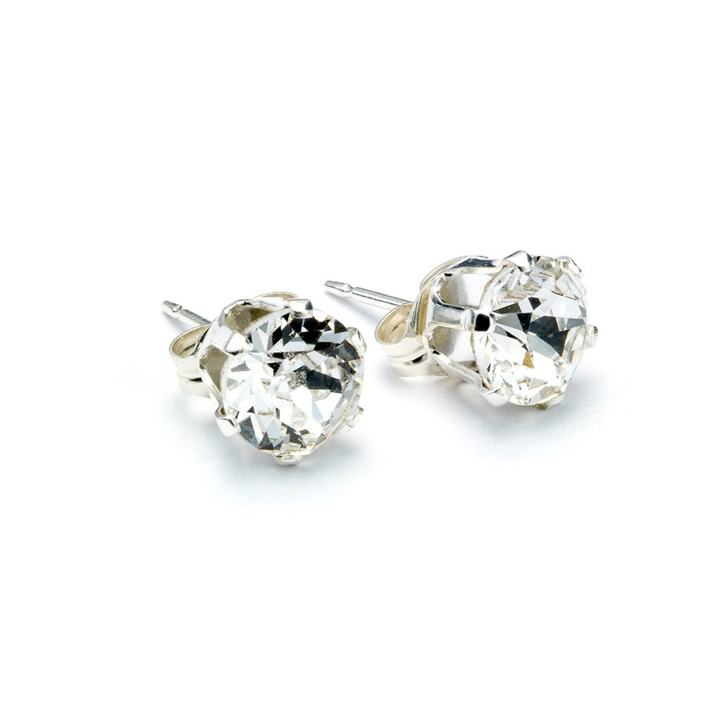 Birthstone Silver Stud Earrings - MYLEE London