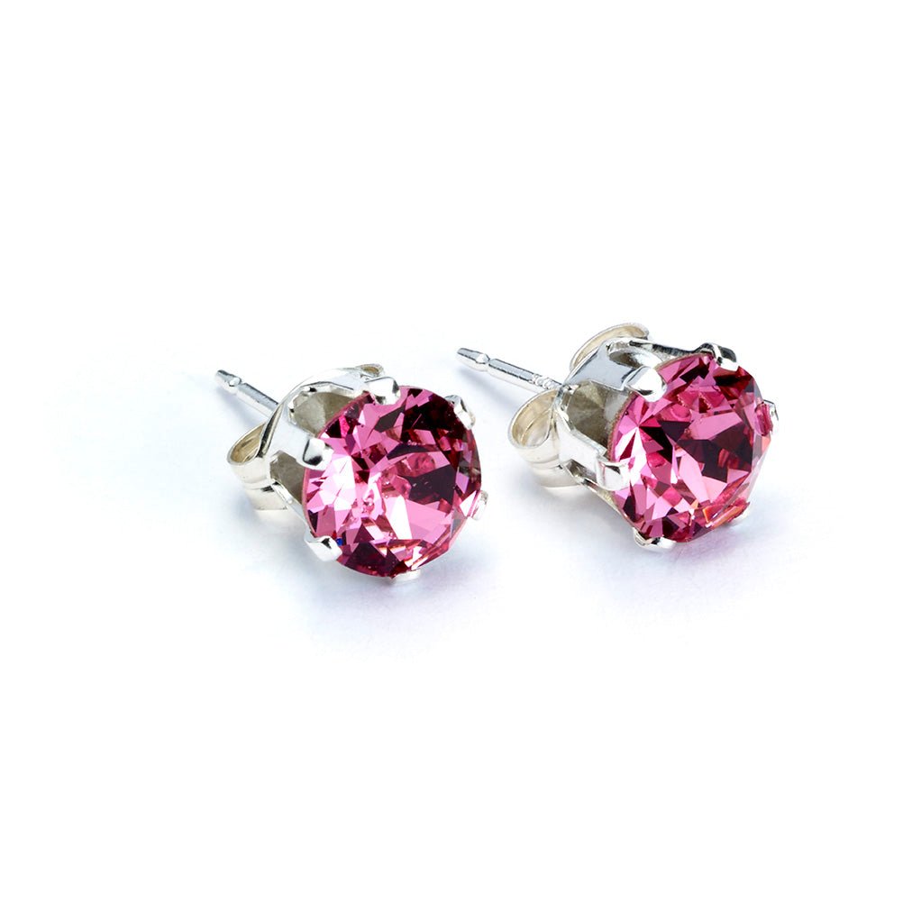 Birthstone Silver Stud Earrings - MYLEE London