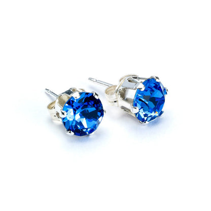 Birthstone Silver Stud Earrings - MYLEE London