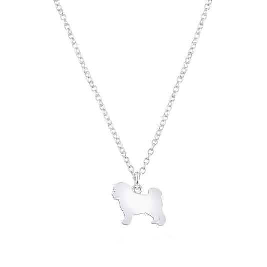 Bolognese Silhouette Silver Necklace - Personalised - MYLEE London
