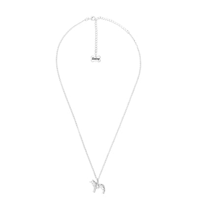 Border Collie Silver Necklace - Personalised - MYLEE London