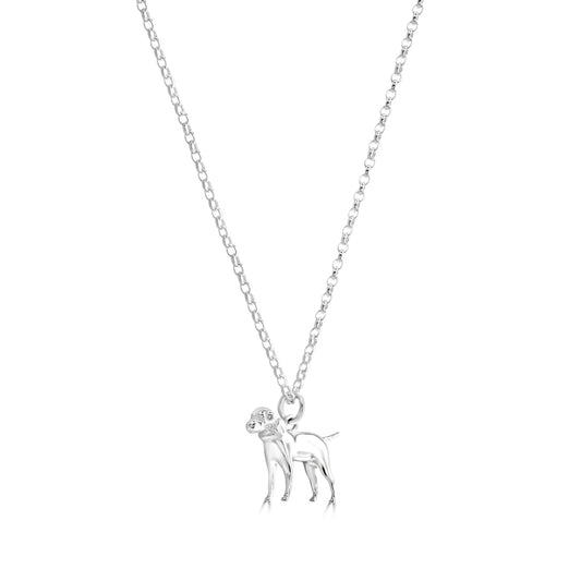 Border Terrier Silver Necklace - Personalised - MYLEE London