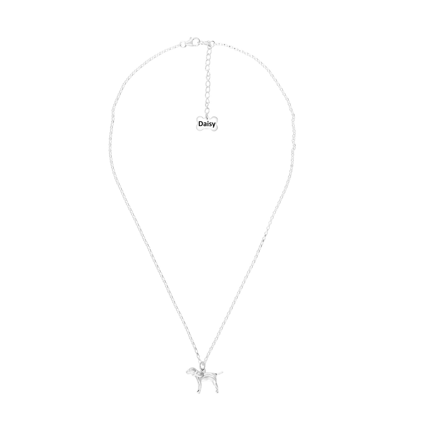 Border Terrier Silver Necklace - Personalised - MYLEE London