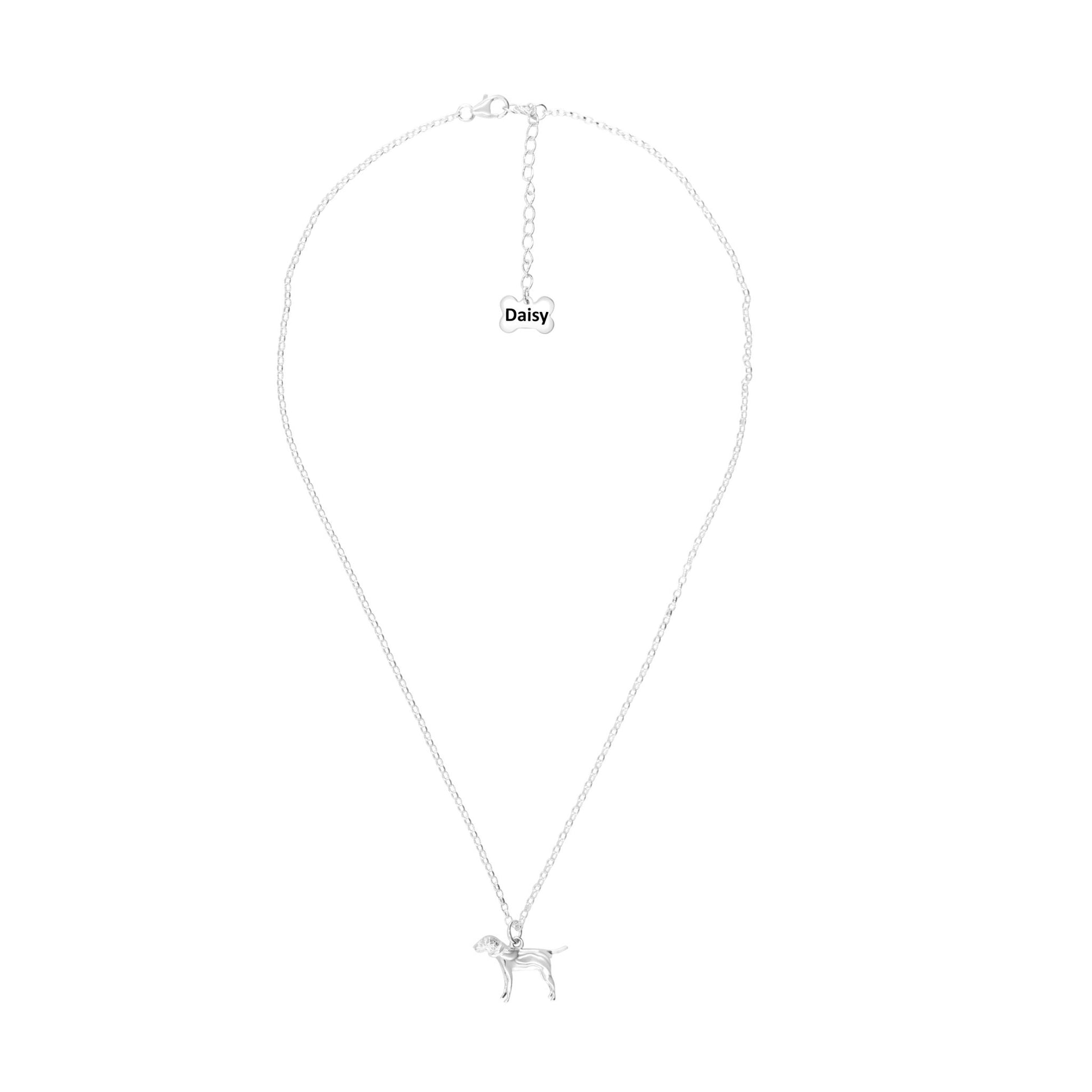 Border Terrier Silver Necklace - Personalised - MYLEE London