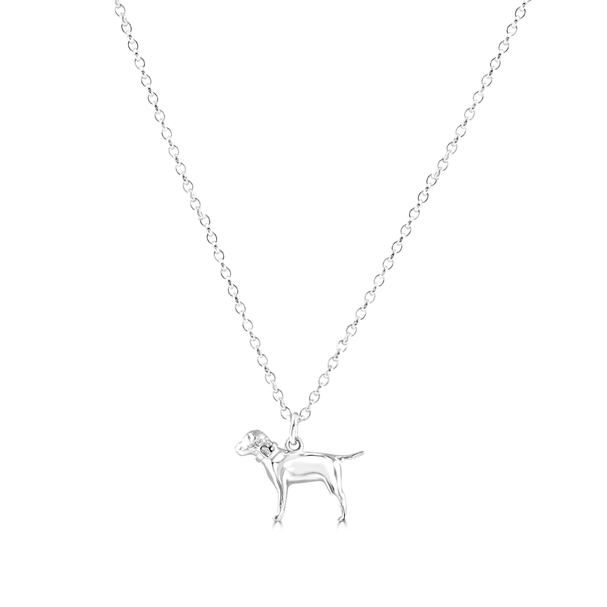 Border Terrier Silver Necklace - Personalised - MYLEE London
